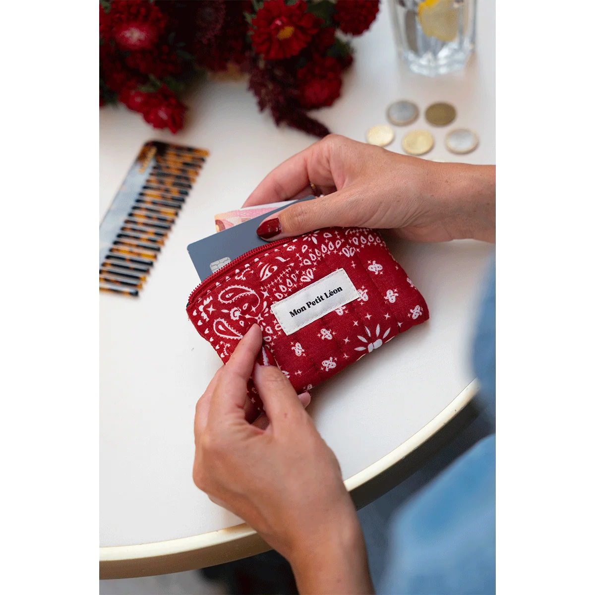 Porte-monnaie - Bandana cherry