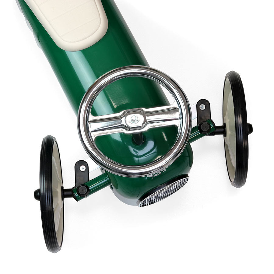 Porteur voiture vintage vert British