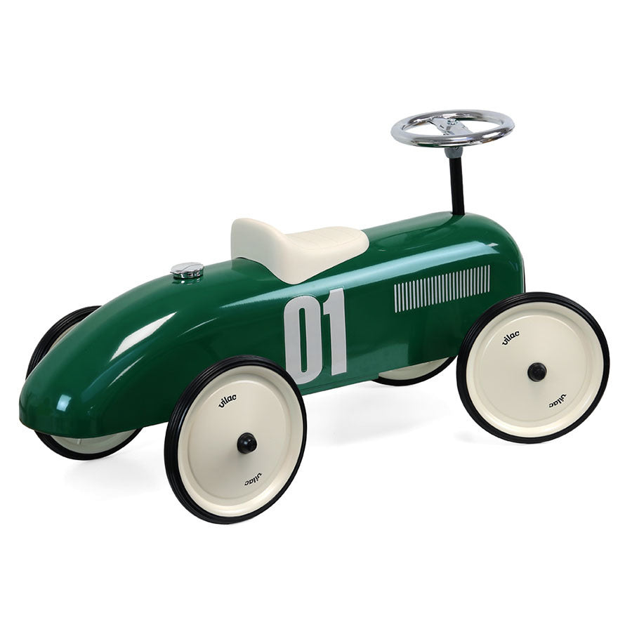 Porteur voiture vintage vert British