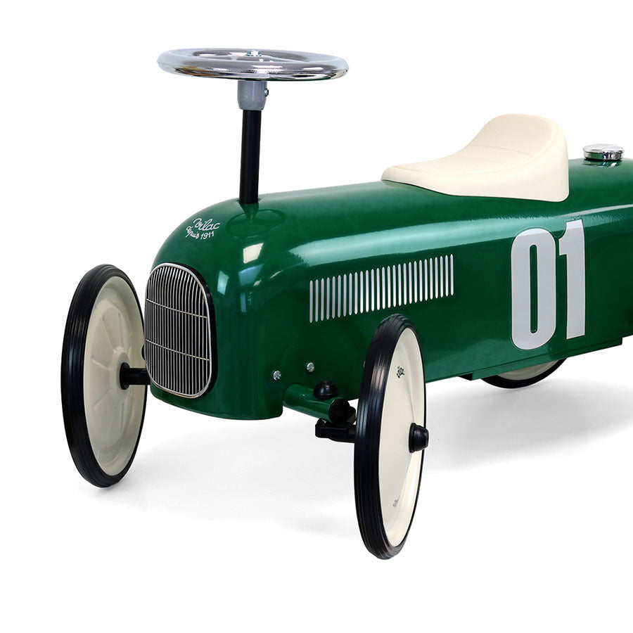 Porteur voiture vintage vert British