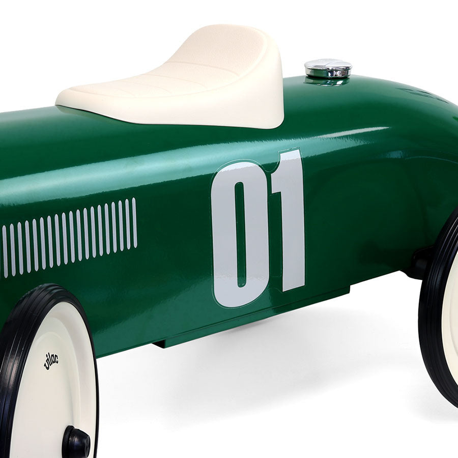 Porteur voiture vintage vert British