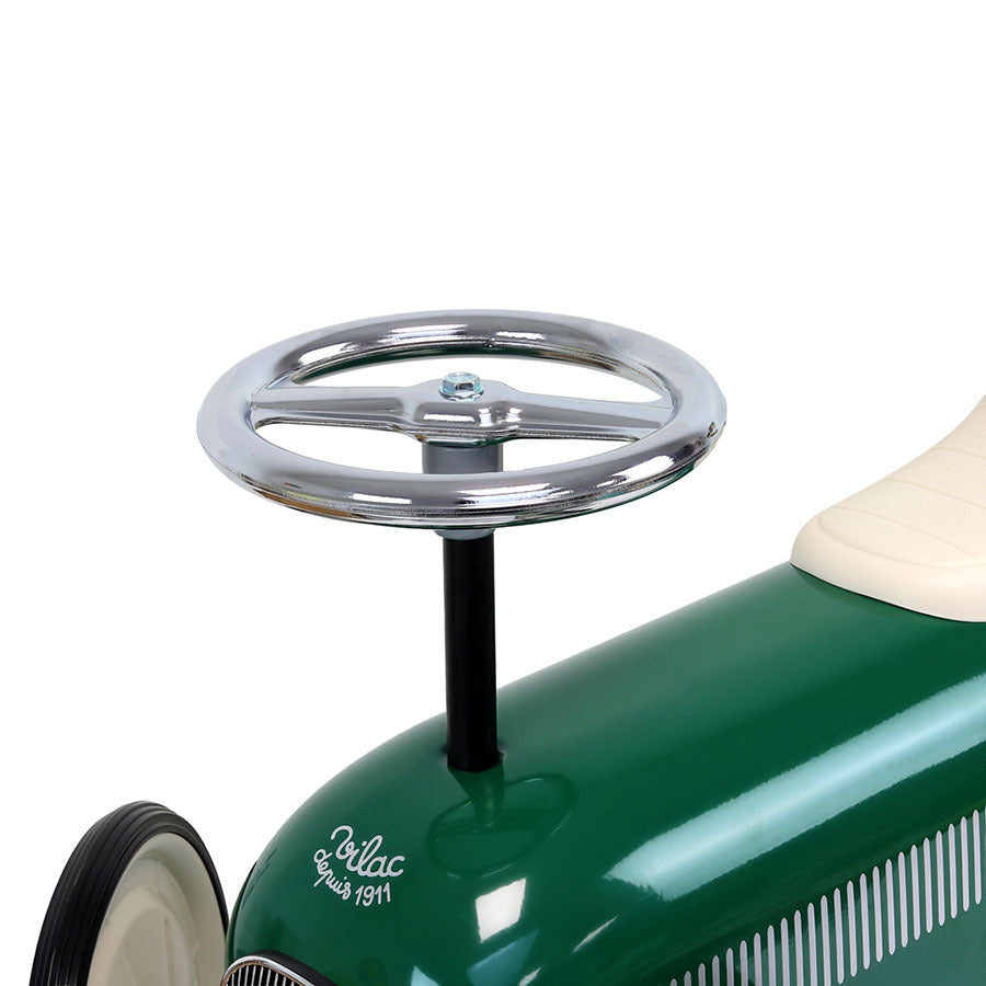Porteur voiture vintage vert British