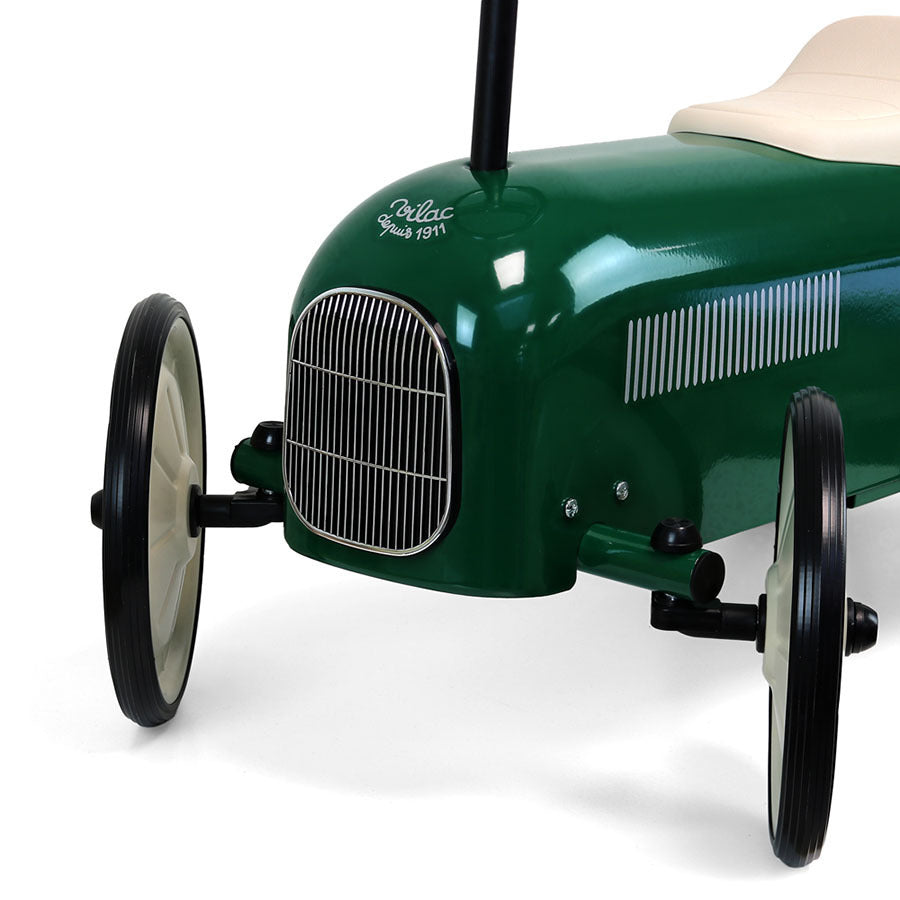 Porteur voiture vintage vert British