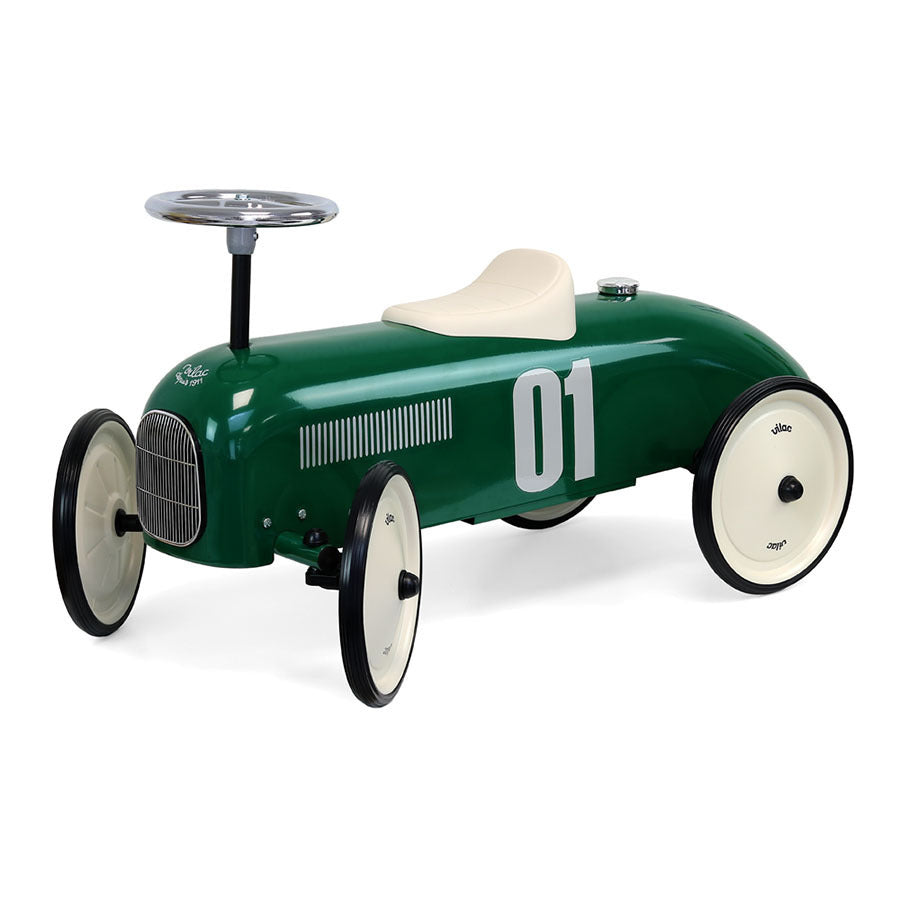 Porteur voiture vintage vert British