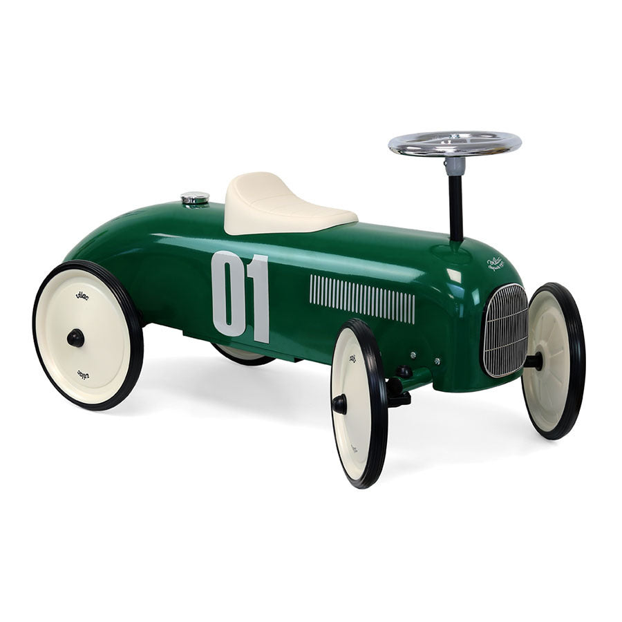 Porteur voiture vintage vert British