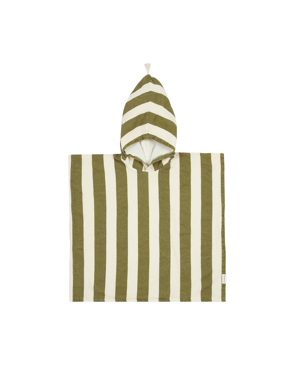 PONCHO DE PLAGE DOUBLURE EN GAZE DE COTON - Vert