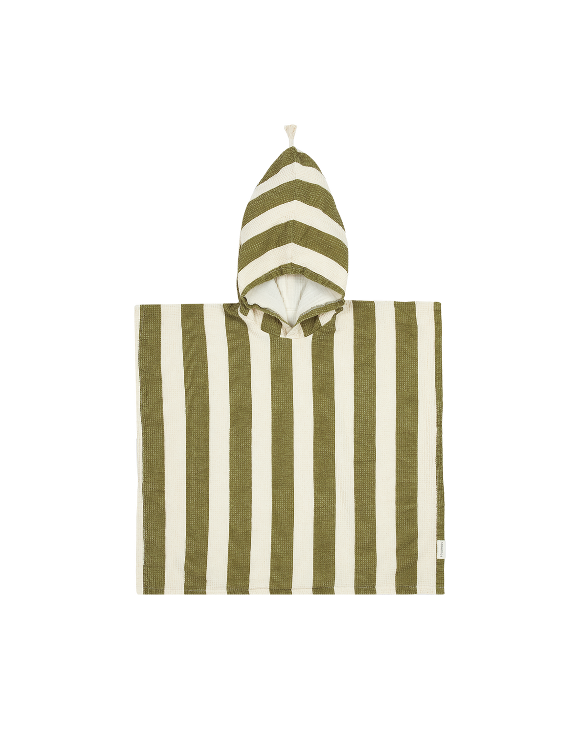 PONCHO DE PLAGE DOUBLURE EN GAZE DE COTON - Vert
