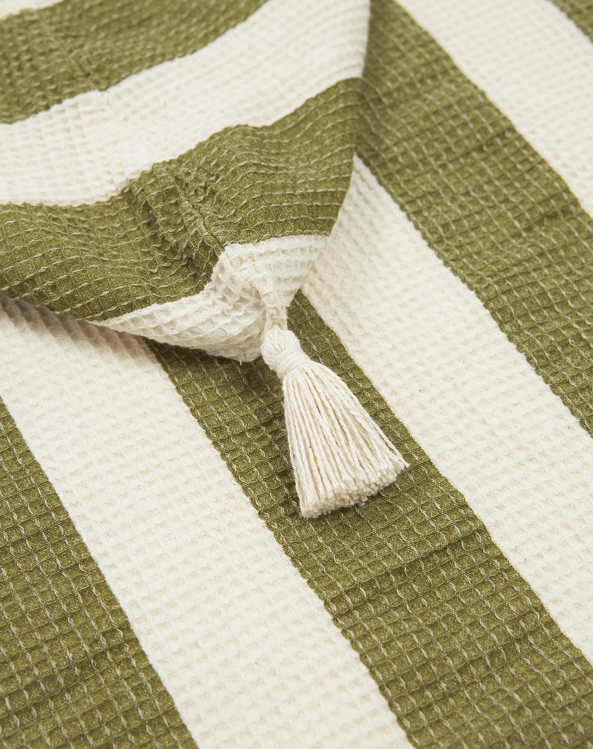 PONCHO DE PLAGE DOUBLURE EN GAZE DE COTON - Vert