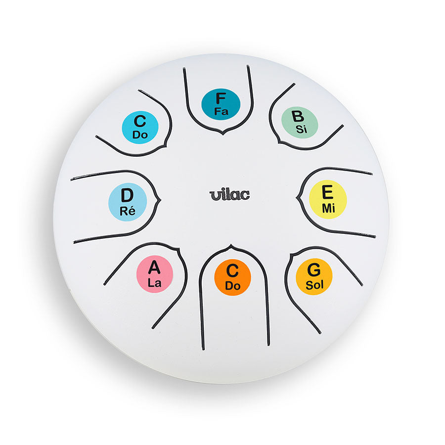 Tambour à languettes en métal, Blanc neige - Vilac