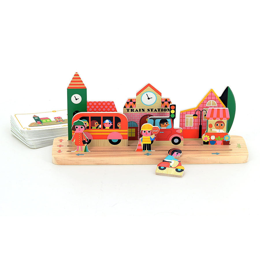 Jeu de logique en bois, Oussassplass La ville - Vilac