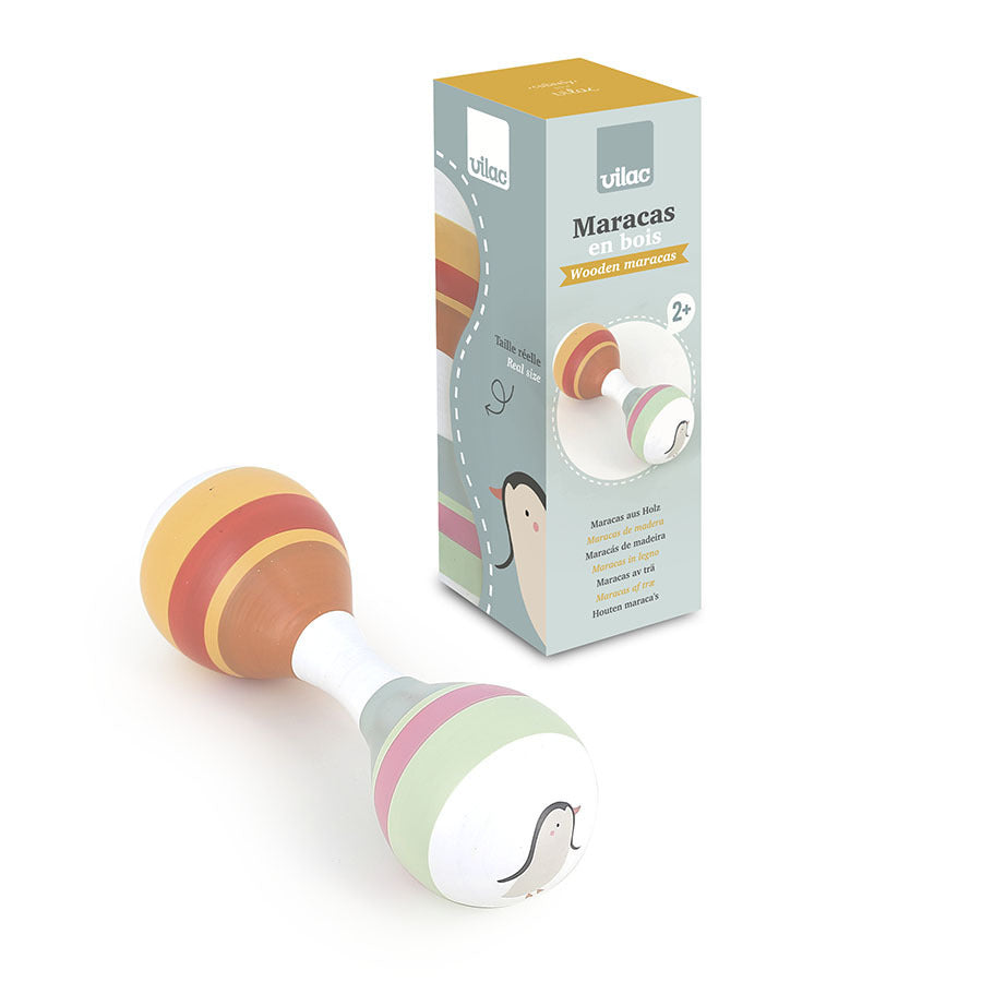 Maracas en bois, Les animaux du monde - Vilac