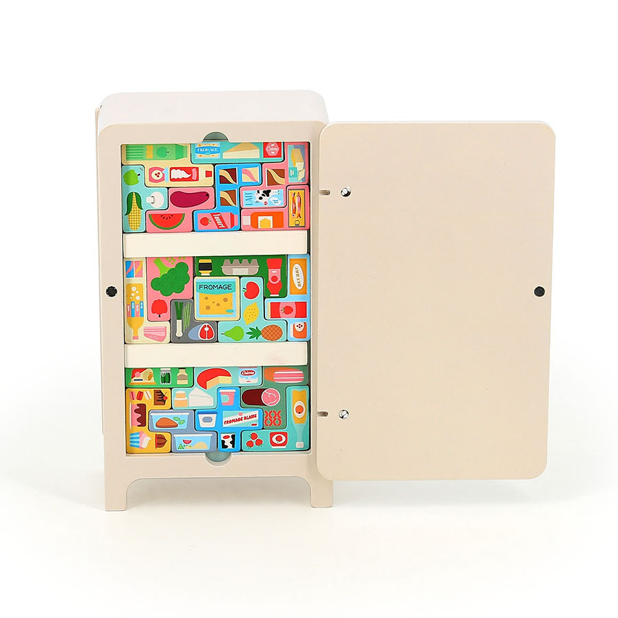 Jeu de logique en bois, Pack it right Le frigo - Vilac