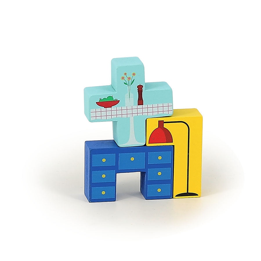 Jeu de logique en bois, Pack it right Le déménagement - Vilac