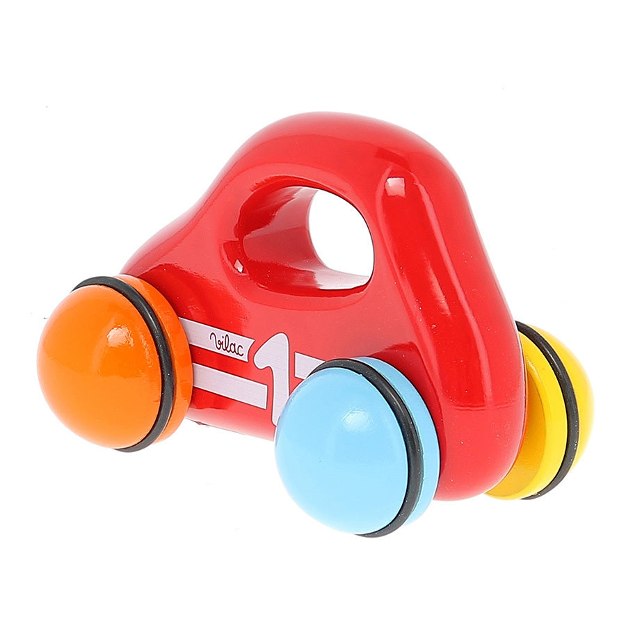 Voiture en bois, 1er âge - Modèle rouge - Vilac