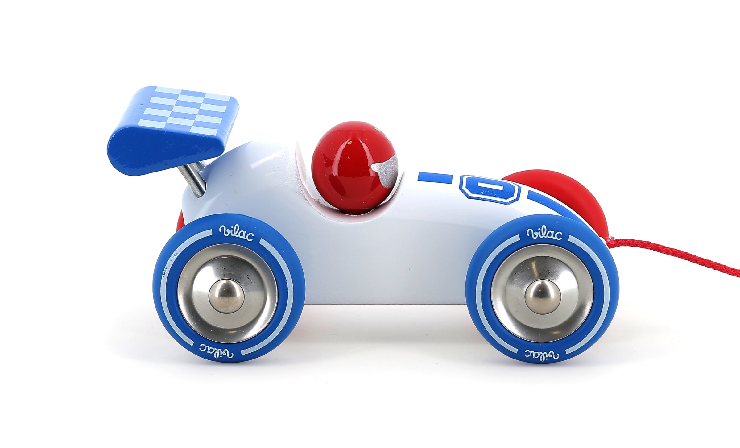 voiture de course à traîner blanche