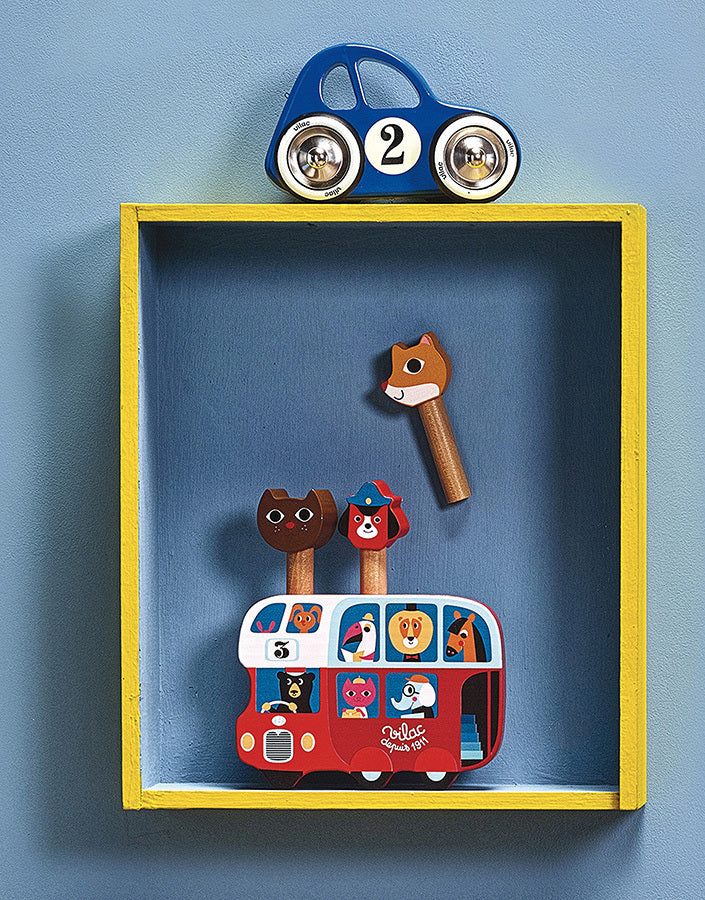 Pop-up en bois, Autobus anglais - Vilac