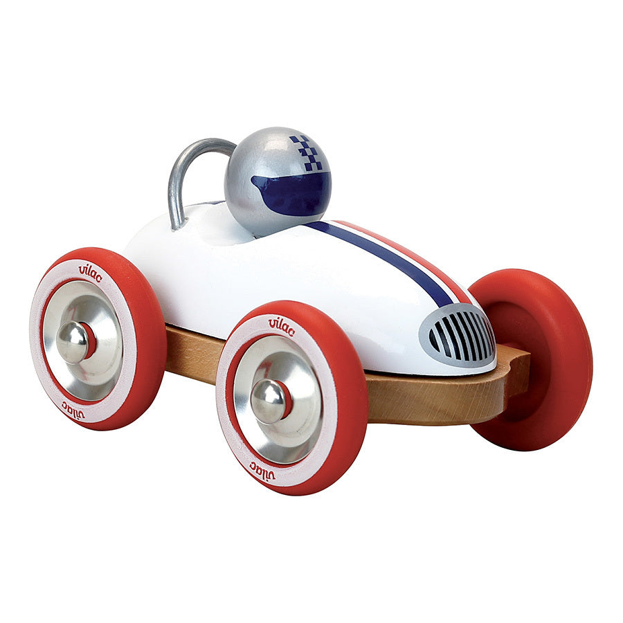 Voiture en bois, Roadster - Blanc - Vilac