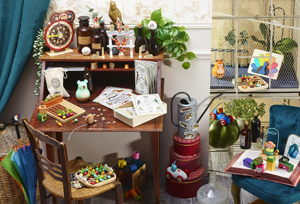 Cubes sonores en bois, Fruits et légumes - Vilac