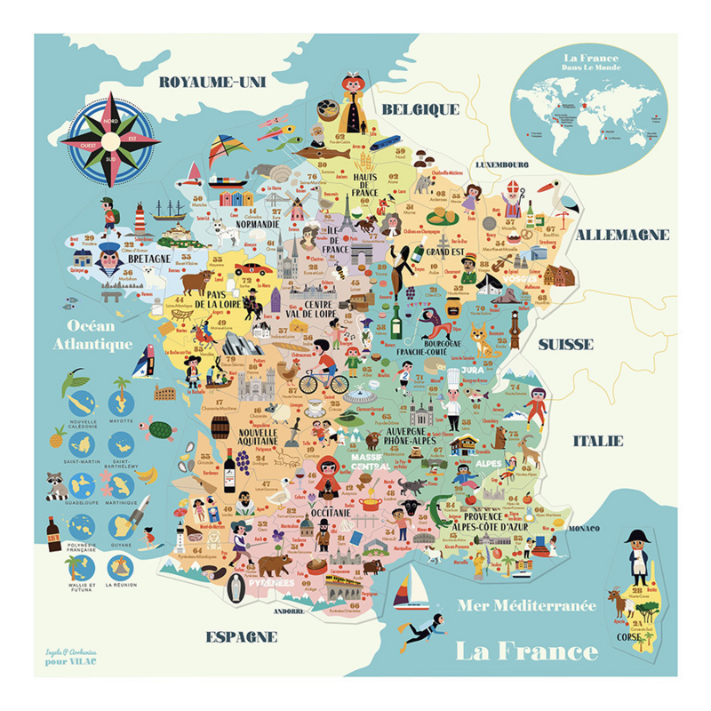 Carte de France magnétique - VILAC