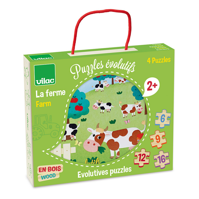 4 PUZZLES EVOLUTIFS FERME