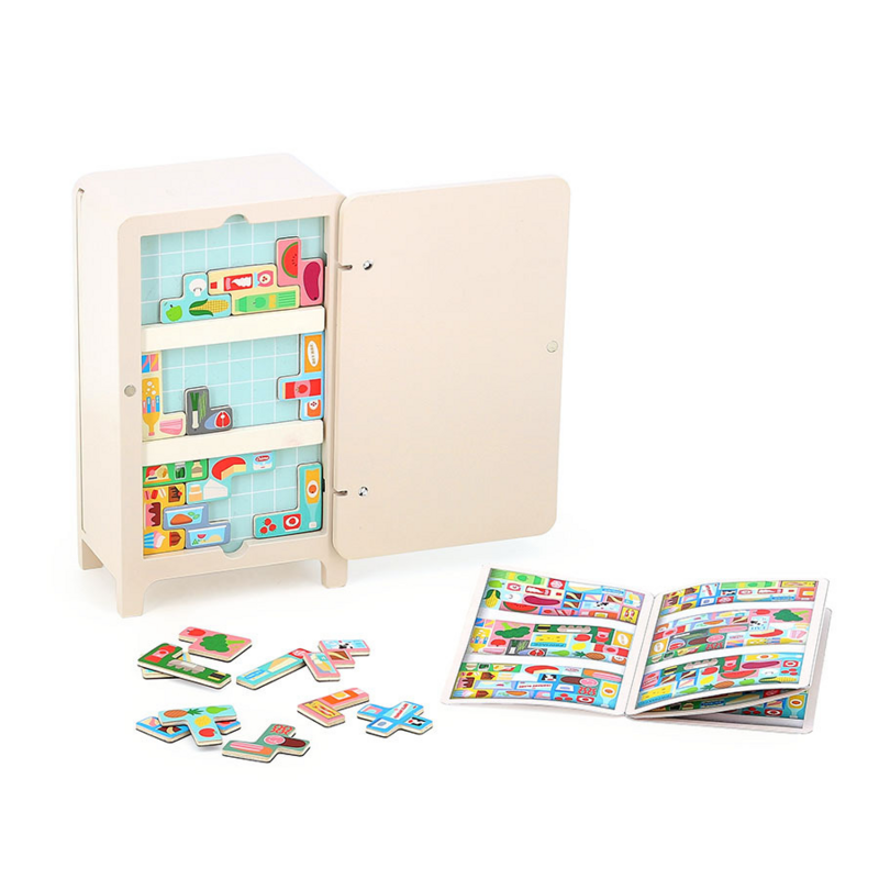 Jeu de logique en bois, Pack it right Le frigo - Vilac