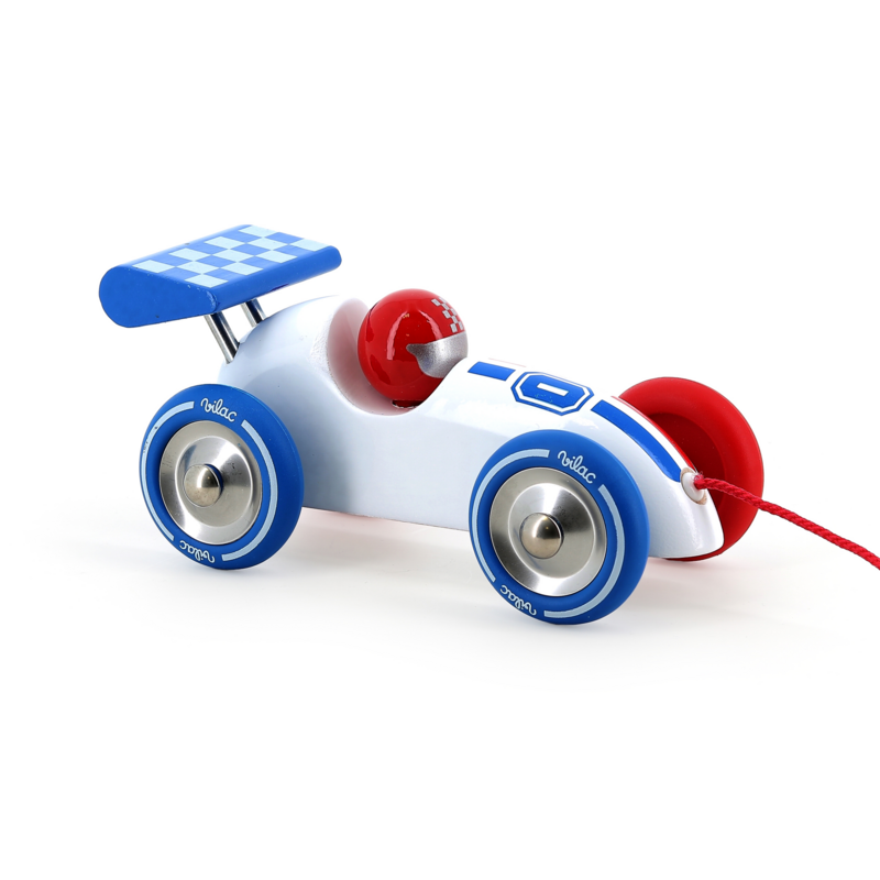 voiture de course à traîner blanche