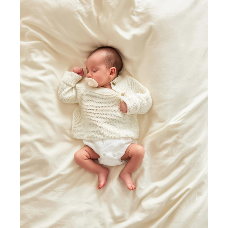 Pull bébé oversize cashmere IVORY