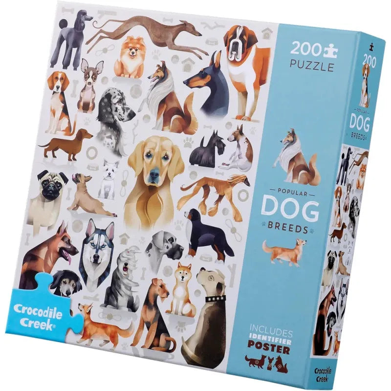 Puzzle 'Races de chiens populaires' 200 pcs - CROCODILE CREEK