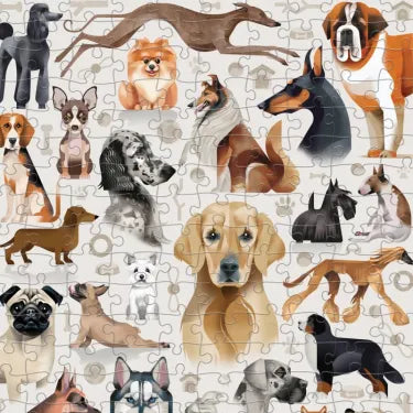 Puzzle 'Races de chiens populaires' 200 pcs - CROCODILE CREEK