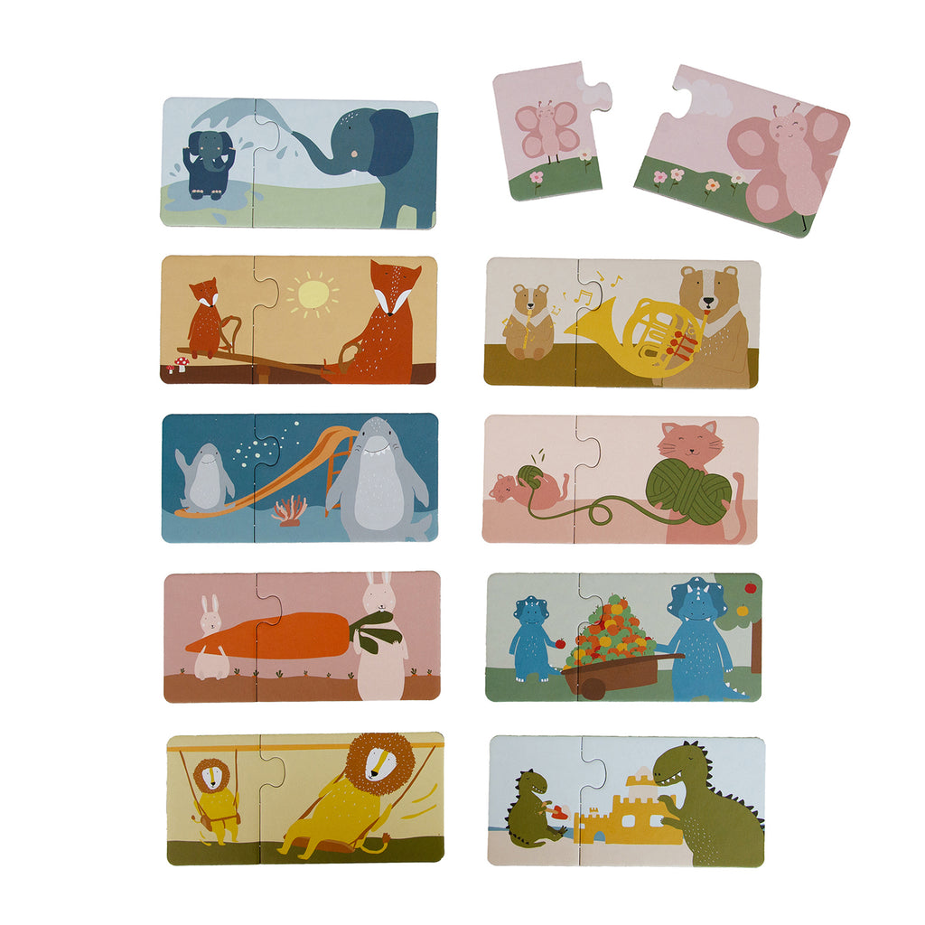 Boîtes à puzzle matching animals