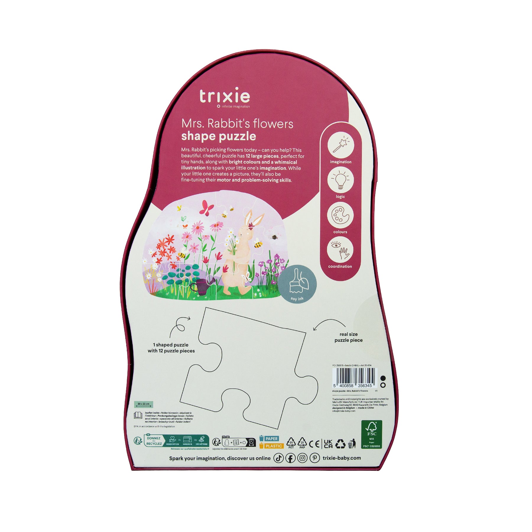 Puzzle Mrs Rabbit's Flowers