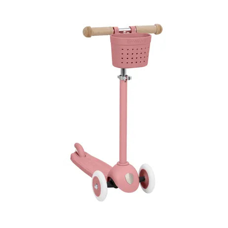 TROTTINETTE BANWOOD ECO FRAMBOISE + PANIER
