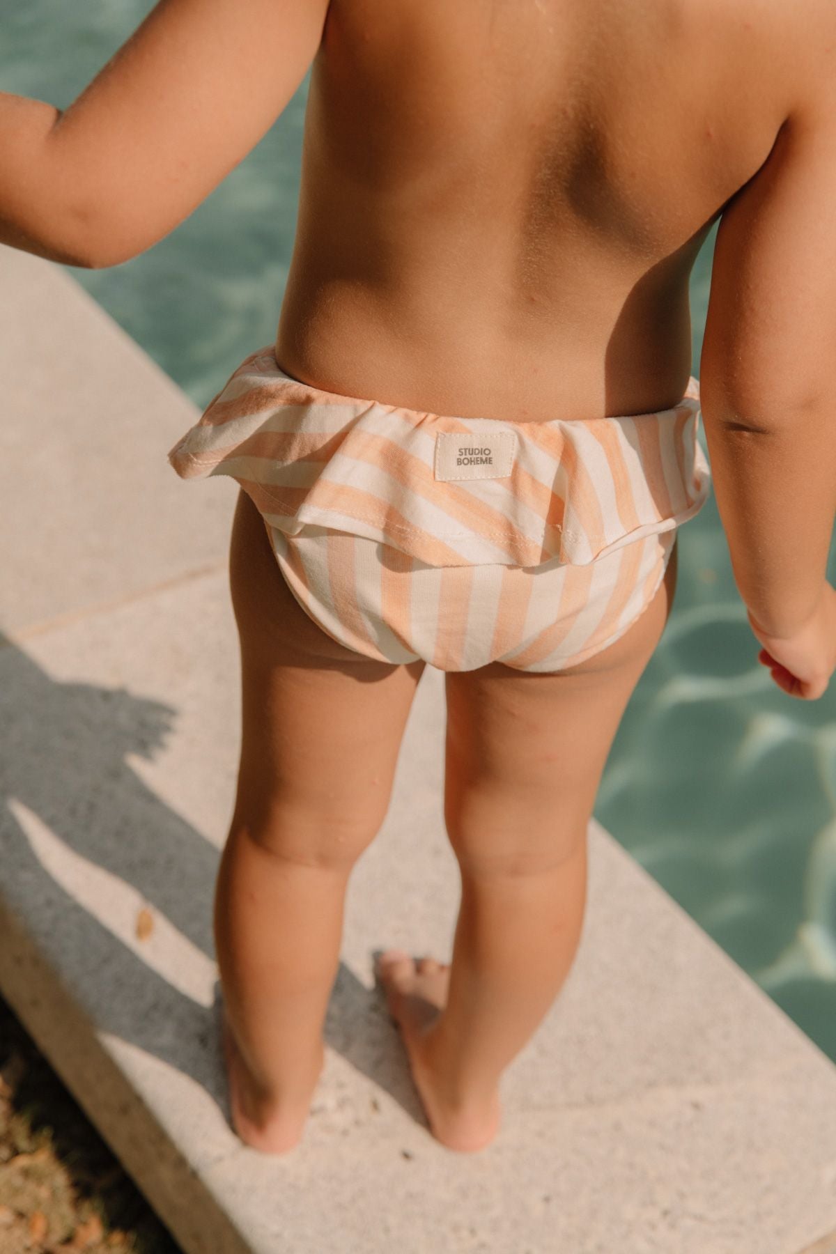 CULOTTE DE BAIN MIMI- RAYURES ROSES