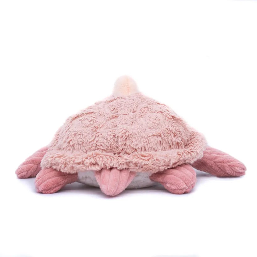 LES PTIPOTOS - PELUCHE SAUVENOU LA TORTUE MAMAN & BEBE ROSE - 30CM