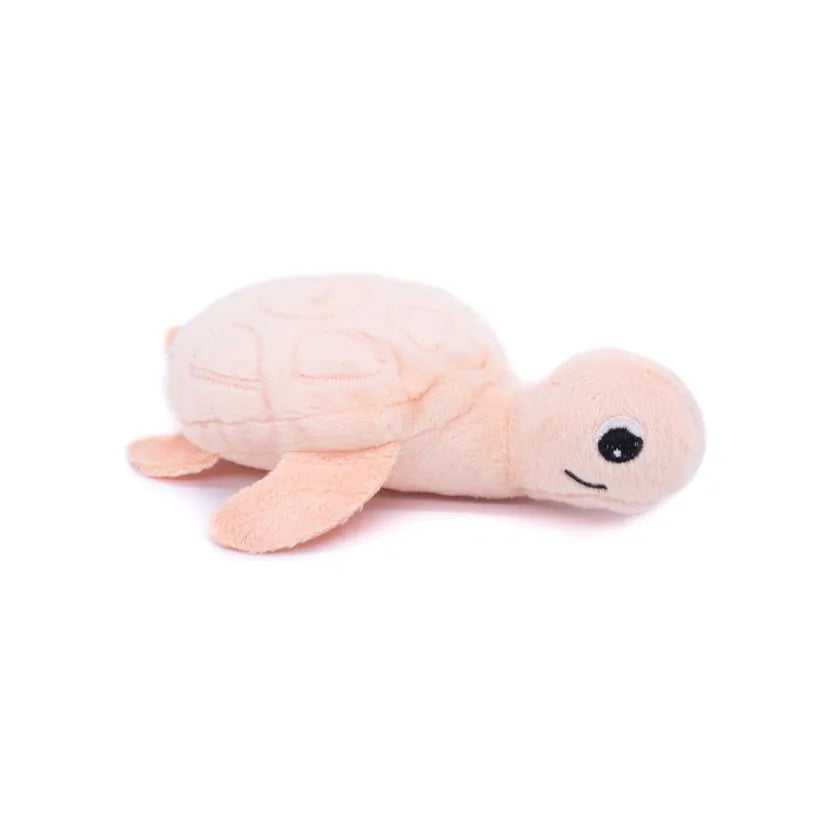 LES PTIPOTOS - PELUCHE SAUVENOU LA TORTUE MAMAN & BEBE ROSE - 30CM