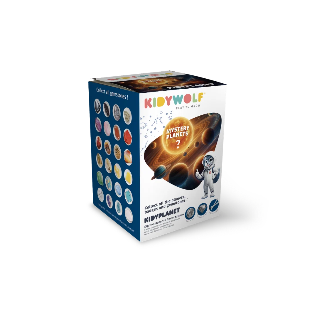 KIDYPLANÈTE Coffret mystère « planète à explorer » avec pierres semi-précieuses