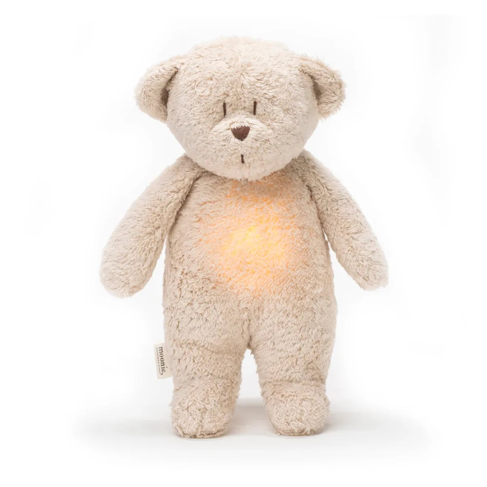 Moonie – ourson nature bio avec sons & lumières sable