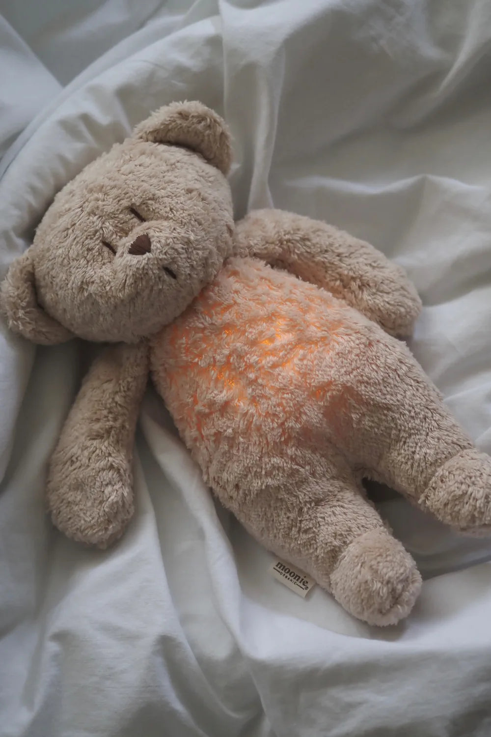 Moonie – ourson nature bio avec sons & lumières sable