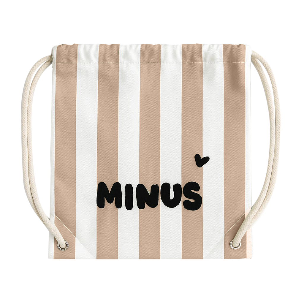 Sac à cordons - Rayure rose