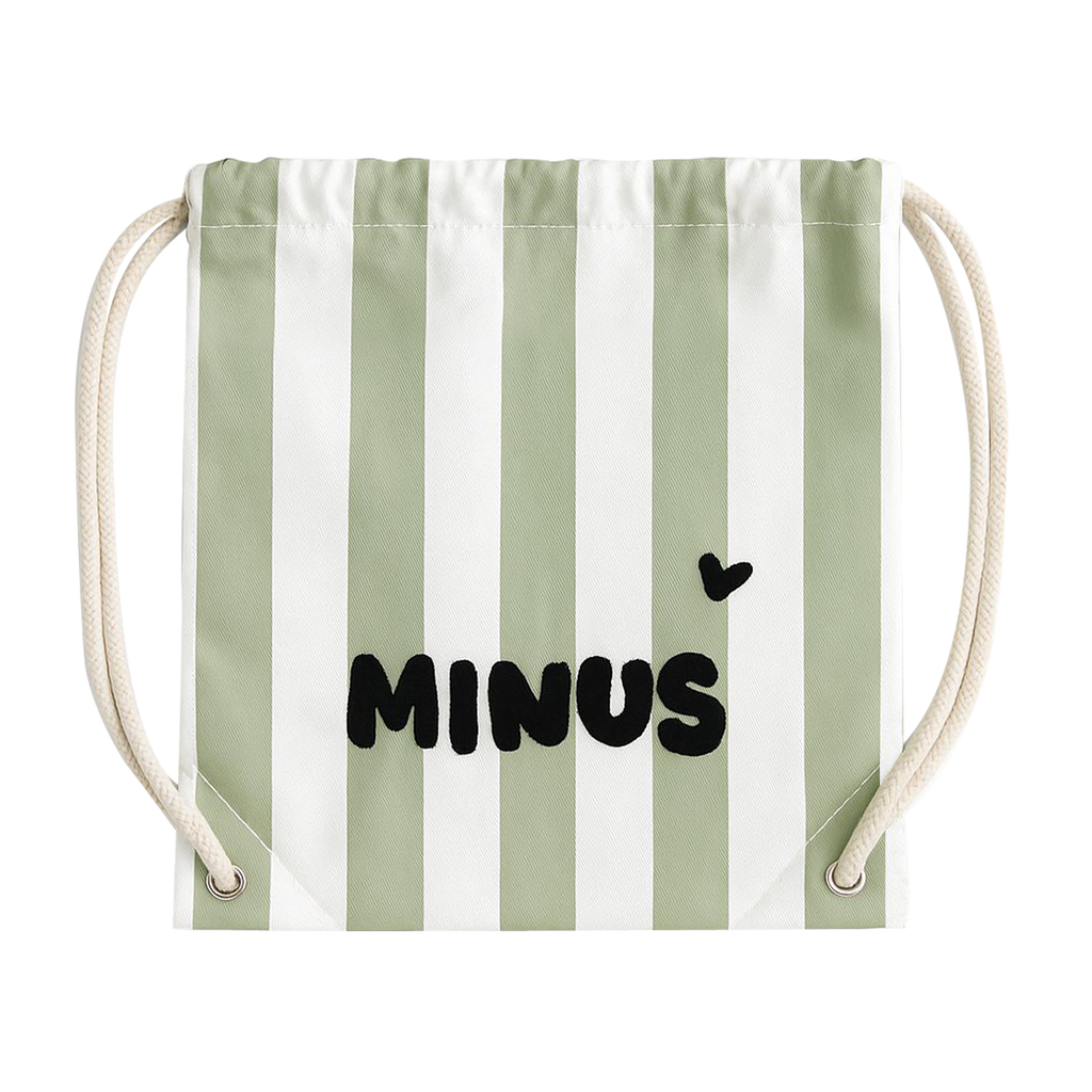 Sac à cordons - Rayure verte