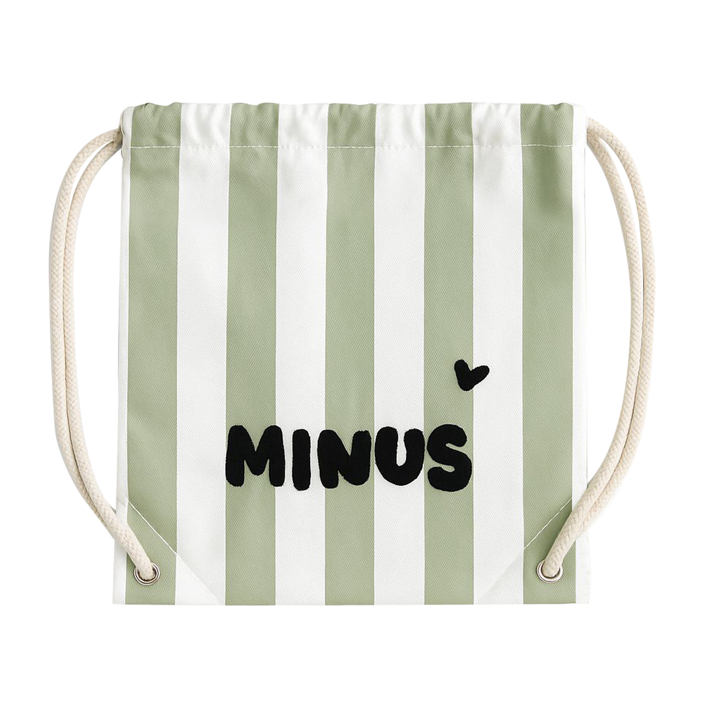 Sac à cordons - Rayure verte