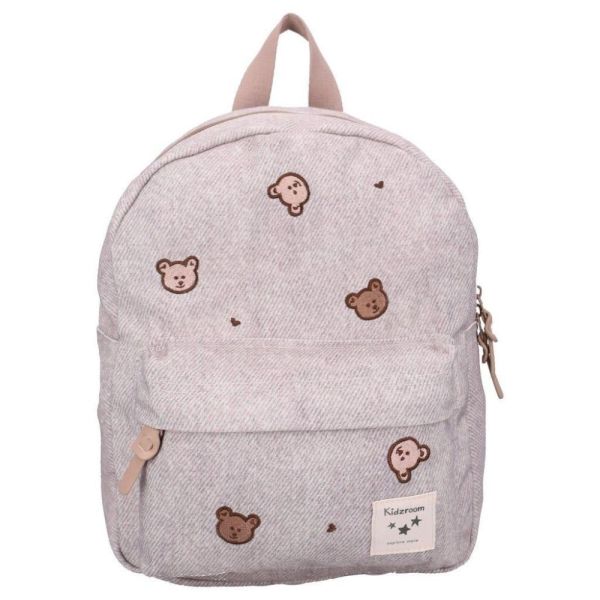Sac à dos enfant oursons gris denim