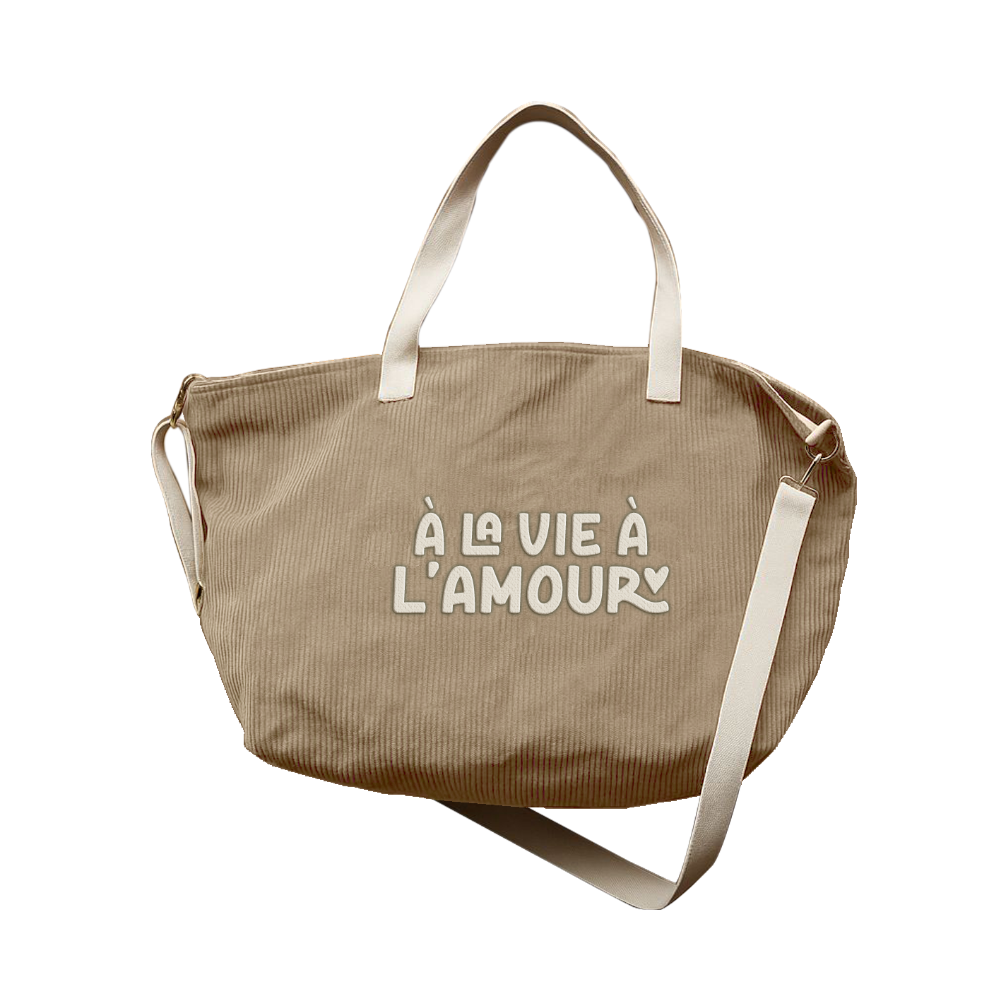 Sac XL velours - A la vie à l'amour