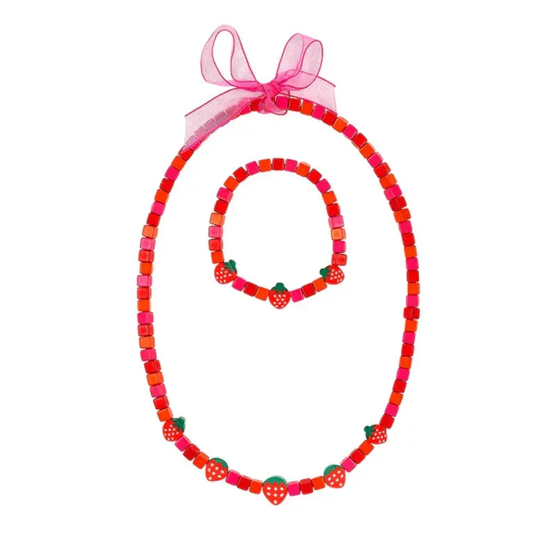 Set Collier et Bracelet Anje fraise - SOUZA