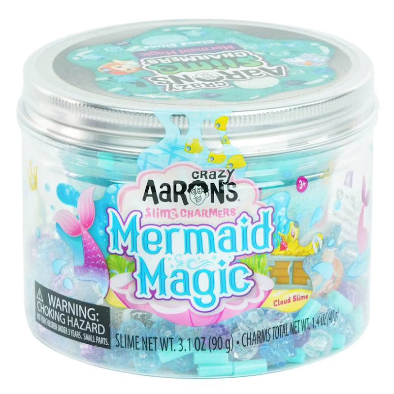 Slime nuageux Mermaid Magic avec charms sirène – Crazy Aaron’s - bleu
