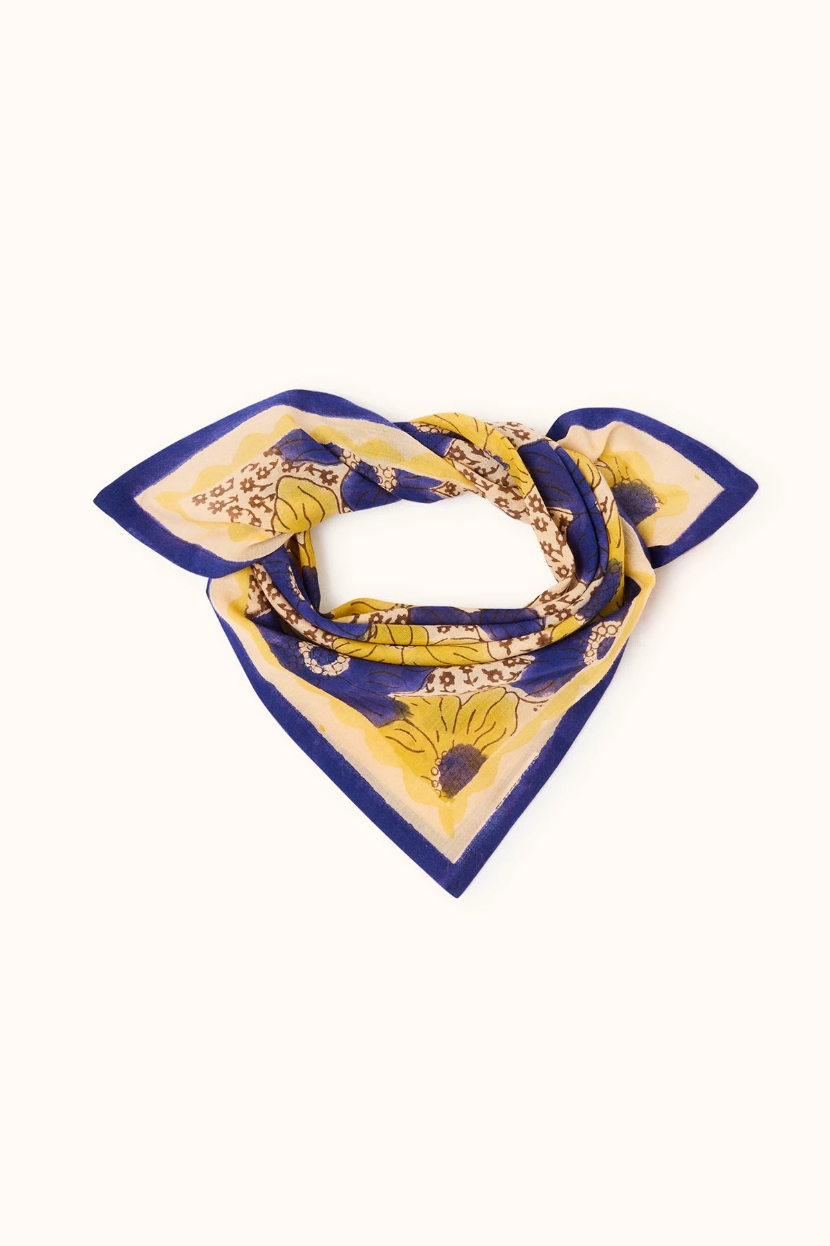 Small Foulard Dupitta ZINNIA MANGO