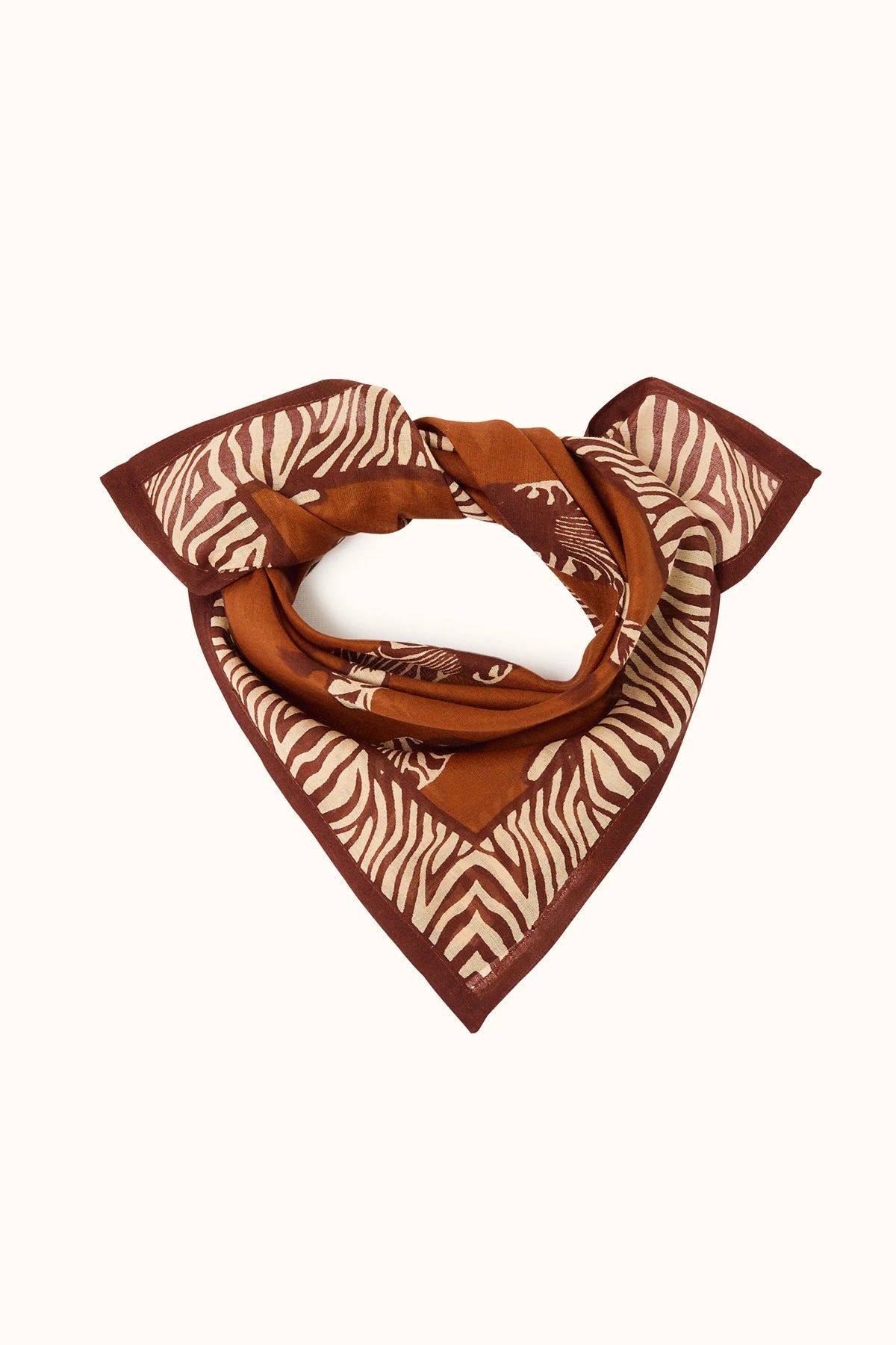 Small Foulard Dupitta ZEBRE BROWN