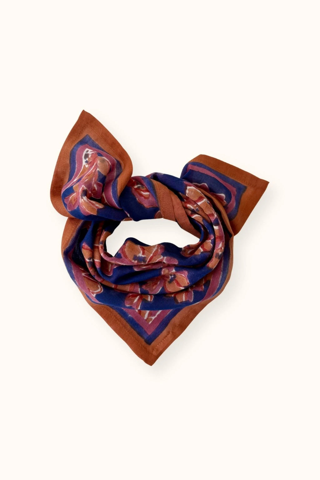 Small Foulard "Dupitta" Violeta navy