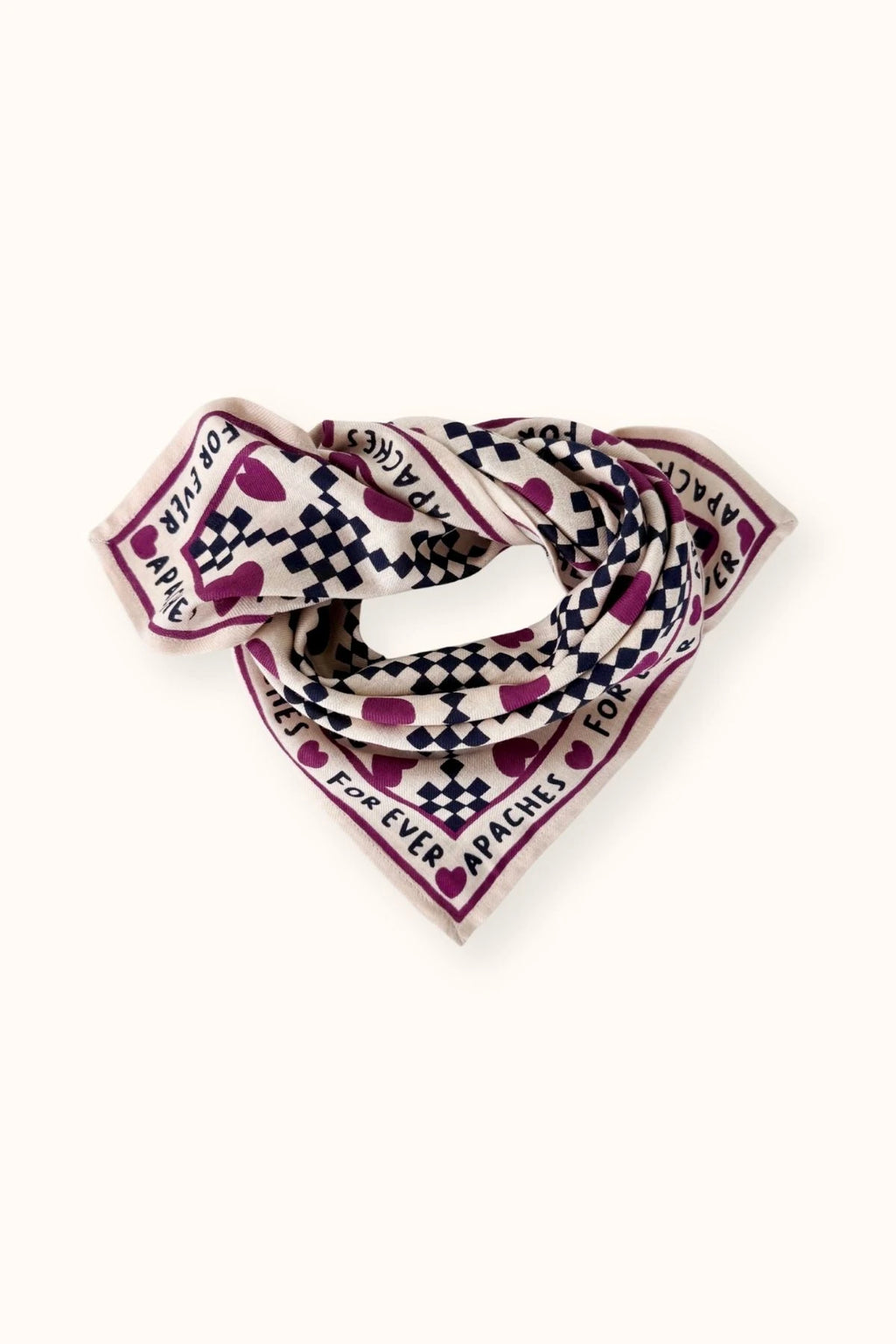 Small Foulard Manika "Amor " Macadamia