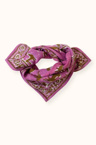 Small Foulard Manika "Bengale" Fuchsia